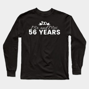 56th Wedding Anniversary Couples Gift Long Sleeve T-Shirt